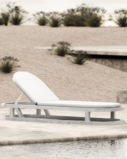 Seville Sunlounger, Antigua Weathered Teak | Bains de soleil | Design Pergola