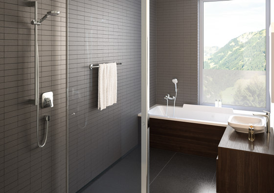 hansgrohe Set Croma 100 1jet/Unica'C 0,90m | Robinetterie de douche | Hansgrohe