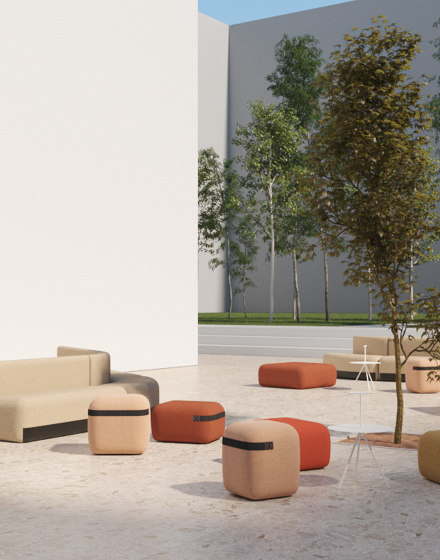 Pouf Season Outdoor 40 fijo o con ruedas | Pufs | viccarbe