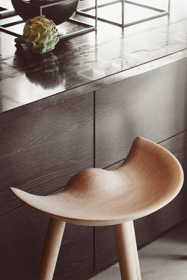 ML42 Counter Stool, Black Stained Beech/Stainless Steel | Bar stools | Audo Copenhagen