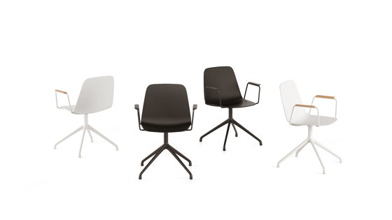 Maarten chair - swivel base & soft upholstery | Chaises | viccarbe