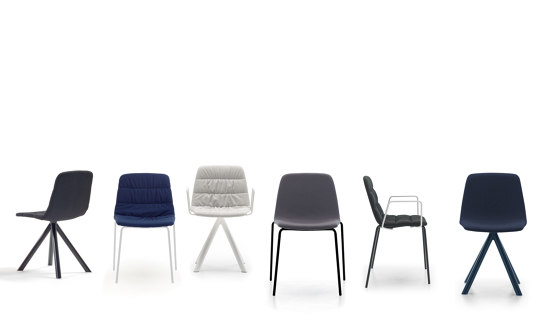 Maarten chair - swivel base & soft upholstery | Chaises | viccarbe