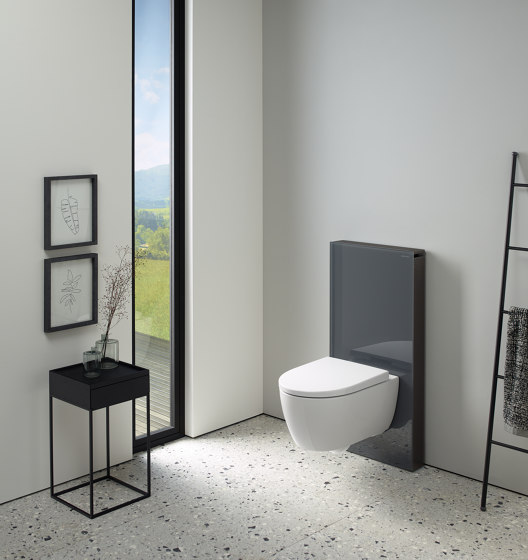 Monolith | sanitary module black / glass | Grifería para WCs | Geberit