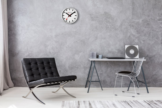 Wall clock, 40cm, silver kitchen clock | Clocks | Mondaine Watch