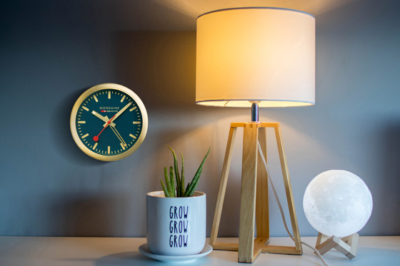 Table clock 125 mm, Park Green Table and Alarm Clock | Clocks | Mondaine Watch