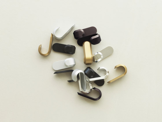 Curve Mini Hooks Silver | Single hooks | Normann Copenhagen