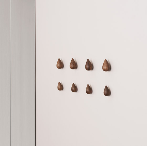 Dropit Hooks Small Walnut | Ganchos simples | Normann Copenhagen