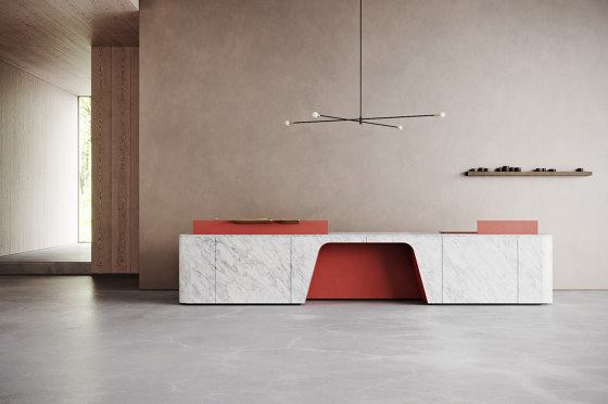 Join Desk Stone Configuration 9 | Comptoirs | Isomi