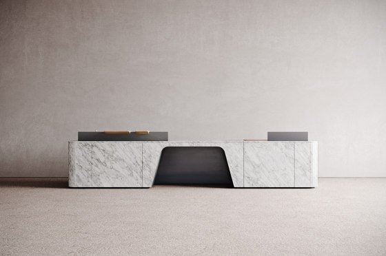 Join Desk Stone Configuration 6 | Counters | Isomi