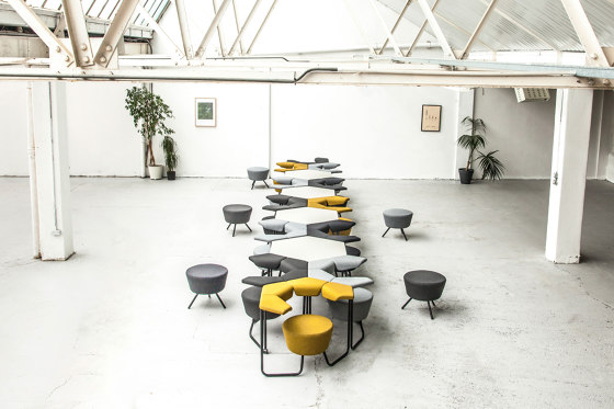 FLOAT Table | Hexagonal Task Table | Tavoli contract | GreyFox