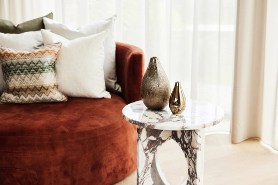 Ruby Side Table Stone + Marble Arrabescato Top | Tavolini alti | DAMI Luxury Interior