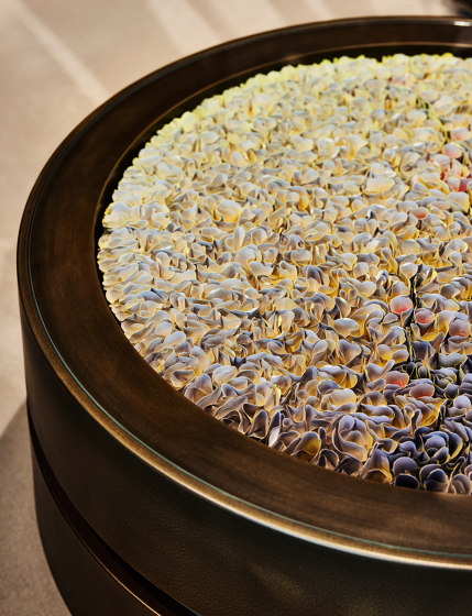 Spinel Flowerbed Coffee Table High Gloss Warm Beige + Flowerbed | Tavolini bassi | DAMI Luxury Interior