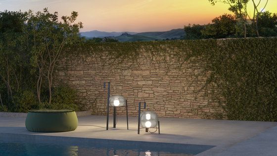 Oasi Mb Champagne&Fumé | Lampade outdoor pavimento | Hind Rabii