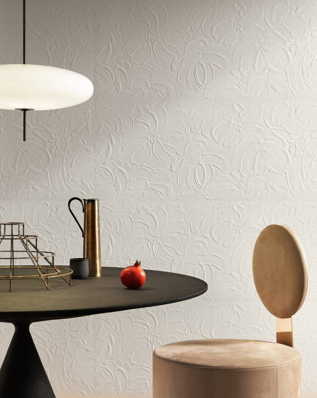 3D Wall Plaster Jasmine White 50X120 | Piastrelle ceramica | Atlas Concorde