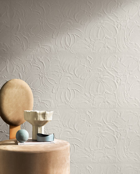 3D Wall Plaster Bloom White 50X120 | Keramik Fliesen | Atlas Concorde