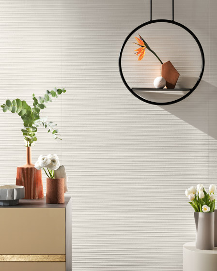 3D Wall Plaster Combed White 50X120 | Ceramic tiles | Atlas Concorde