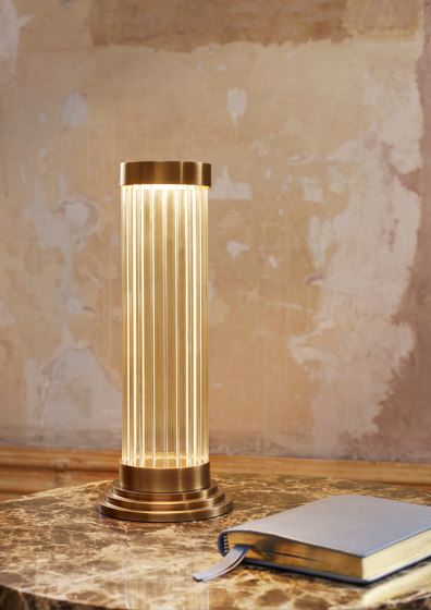 Porto | Portable Table Light - Satin Brass | Lámparas de sobremesa | J. Adams & Co