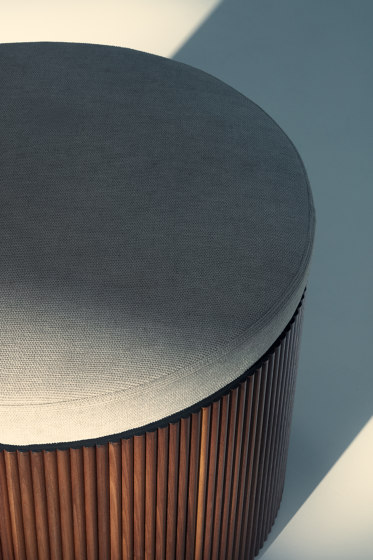 Drum Coffee table with sitting cushion | Poufs / Polsterhocker | LEMA