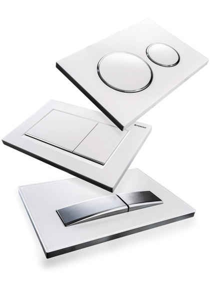 Actuator plates | Sigma50 chrome-plated, brushed | Grifería para WCs | Geberit