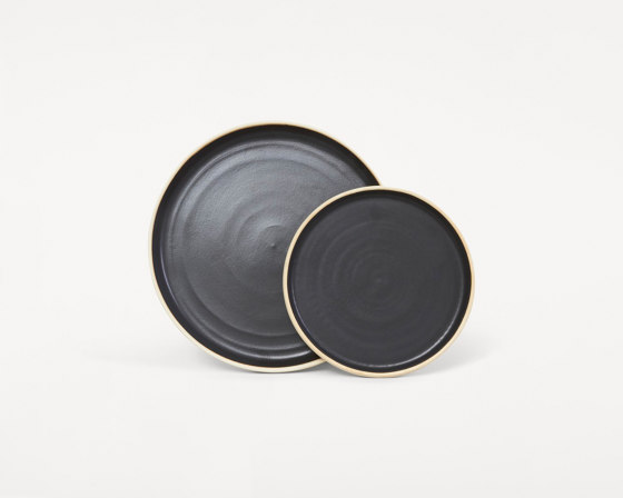 OTTO plate black (L) | Set of 2 | Ciotole | Frama