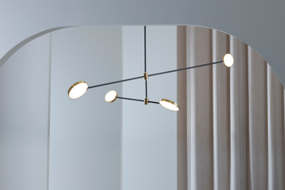 Motion | S 23—10 - Burnished Brass / Black Anodised | Suspended lights | Empty State
