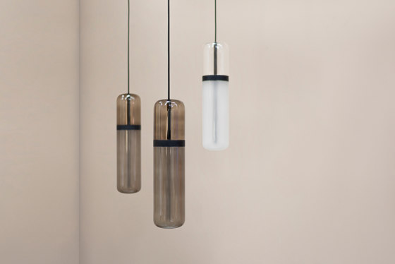 Pill | S 36—02 - Brushed Brass - Blue | Suspensions | Empty State