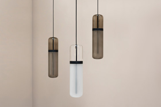 Pill S | 36—06 - Black Anodised - Blue / Green / Pink | Suspended lights | Empty State