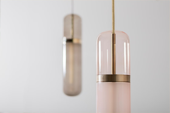 Pill S | 36—09 - Brushed Brass - Blue | Wall lights | Empty State