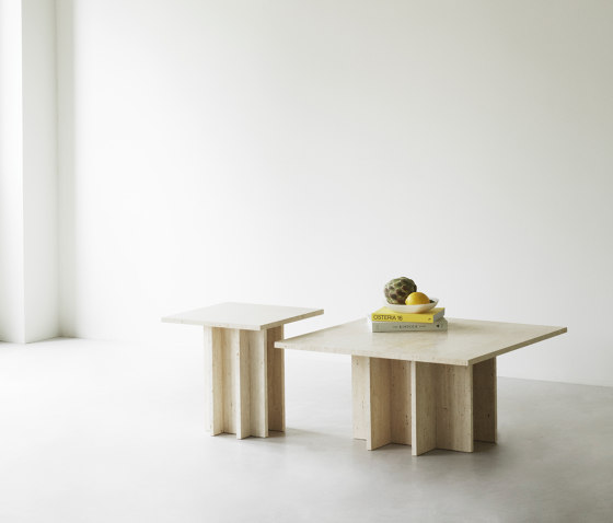 Edge Coffee Table Small Travertine | Tavolini alti | Normann Copenhagen