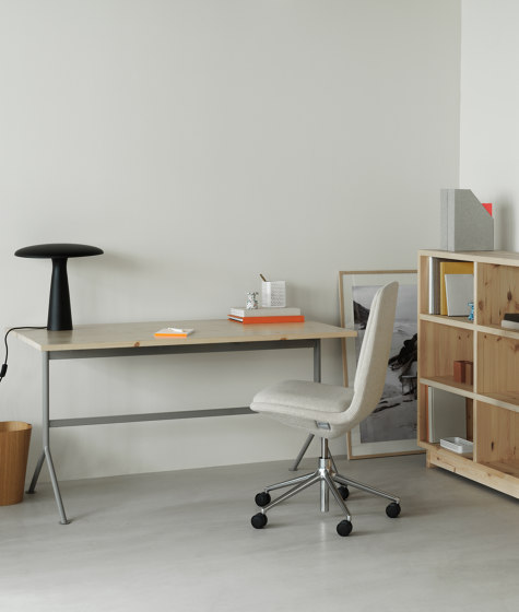 Kip Desk Black Steel Dark Brown | Bureaux | Normann Copenhagen