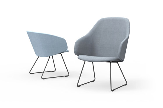 Sola Lounge Chair with Sled Base | Sedie | Martela