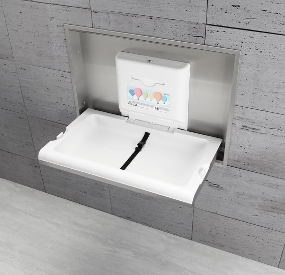 Horizontal baby changing stations | BabyMedi  | CP0016H white finish | Baby changing tables | Mediclinics