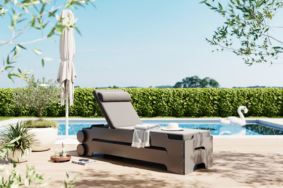 Solara Sonnenliege HPL taupe | Tagesliegen / Lounger | Müller small living