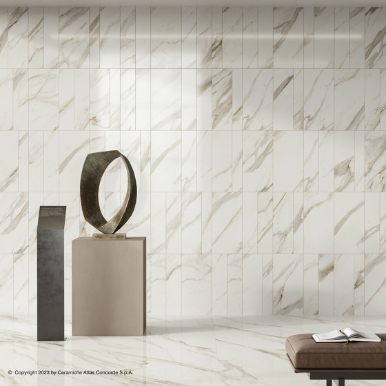 Marvel Meraviglia Calacatta Bernini 75x150 Lapp. | Ceramic tiles | Atlas Concorde