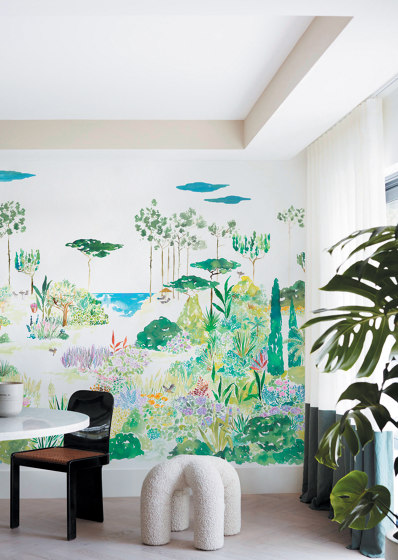 Jardin de France Gris Vert | Revestimientos de paredes / papeles pintados | ISIDORE LEROY