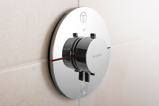 ShowerSelect Comfort S Set de finition pour mitigeur thermostatique encastré avec 2 fonctions | Robinetterie de douche | Hansgrohe