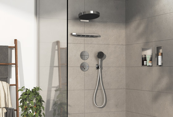 ShowerSelect Comfort S Set de finition pour mitigeur thermostatique encastré avec 2 fonctions | Robinetterie de douche | Hansgrohe