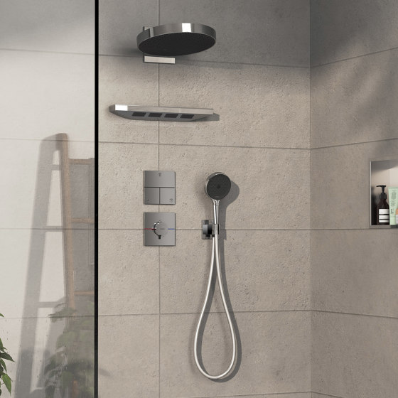 ShowerSelect Comfort S Set de finition pour mitigeur thermostatique encastré avec 2 fonctions | Robinetterie de douche | Hansgrohe