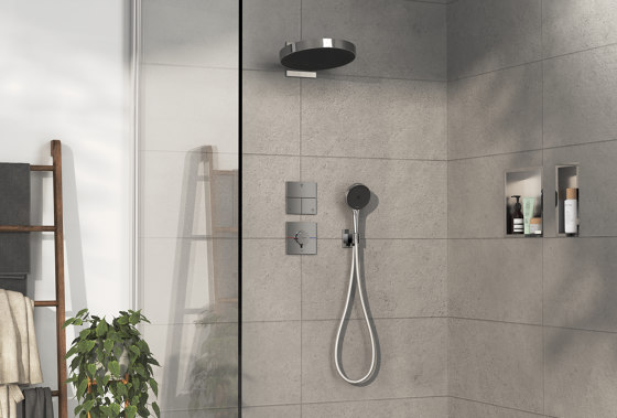 ShowerSelect Comfort S Set de finition pour mitigeur thermostatique encastré avec 2 fonctions | Robinetterie de douche | Hansgrohe