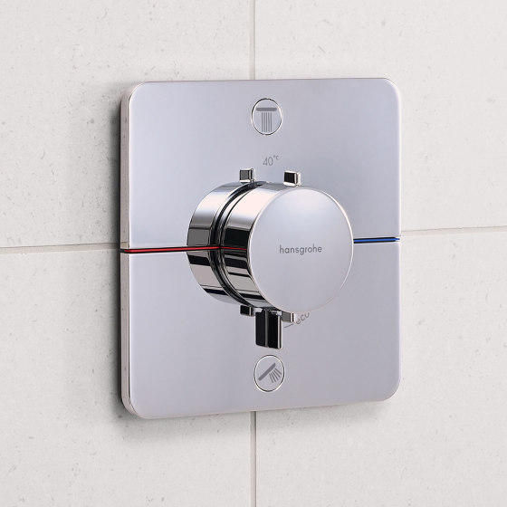 ShowerSelect Comfort S Set de finition pour mitigeur thermostatique encastré avec 2 fonctions | Robinetterie de douche | Hansgrohe