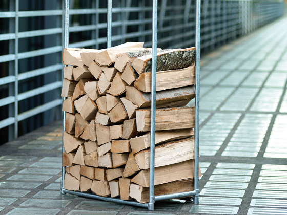 Wood storage bench 160x32 | hight: 46 | Panche | Schaffner AG