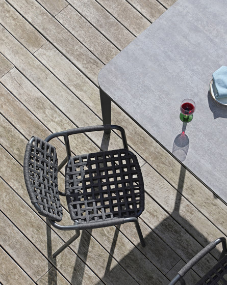 Fener Dining Table 240x100cm, Charcoal - Grey Marble Ceramic Top | Tables de repas | Design Pergola