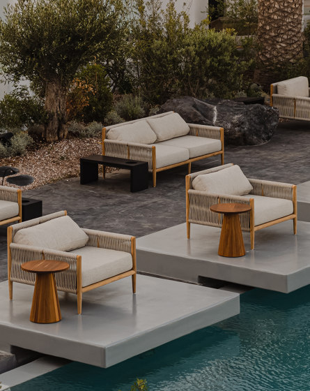 Mood 2-Seater Sofa - Natural Teak | Divani | Design Pergola