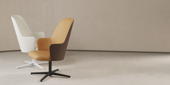 Aleta Executive lounge chair - upholstered | Chairs | viccarbe