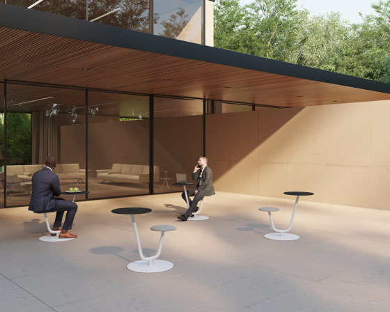 Solar Outdoor table - free base & compact seat | Tavolini alti | viccarbe