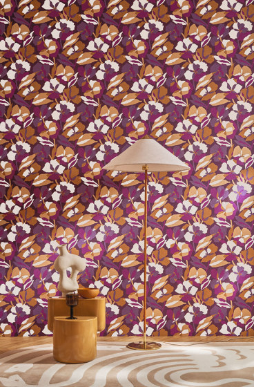 AMARYLLIS PÉTROLE/MULTICO | Wall coverings / wallpapers | Casamance