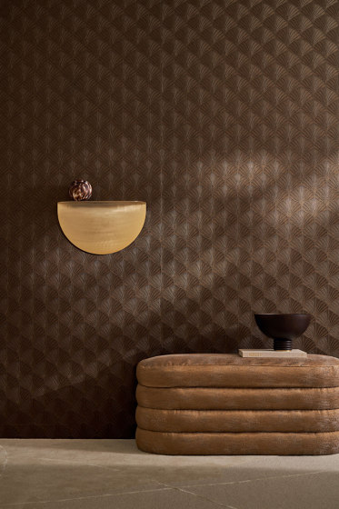 NEREIDES MARRON GLACÉ/DORÉ | Wall coverings / wallpapers | Casamance