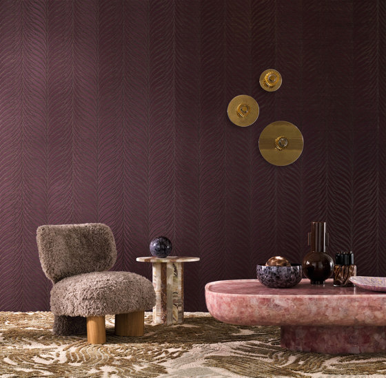 ORNEMENTA AUBERGINE EBENE | Wall coverings / wallpapers | Casamance