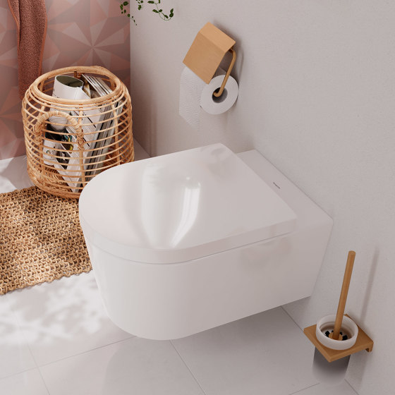 EluPura S Set de inodoro suspendido 540 rimless, AquaHelix Flush, con asiento y tapa con SoftClose y QuickRelease, Slim, SmartClean | Inodoros | Hansgrohe