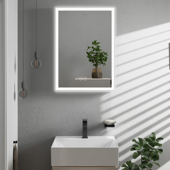 Xarita E Spiegel mit LED-Beleuchtung 1000/50 IR Sensor | Badspiegel | Hansgrohe